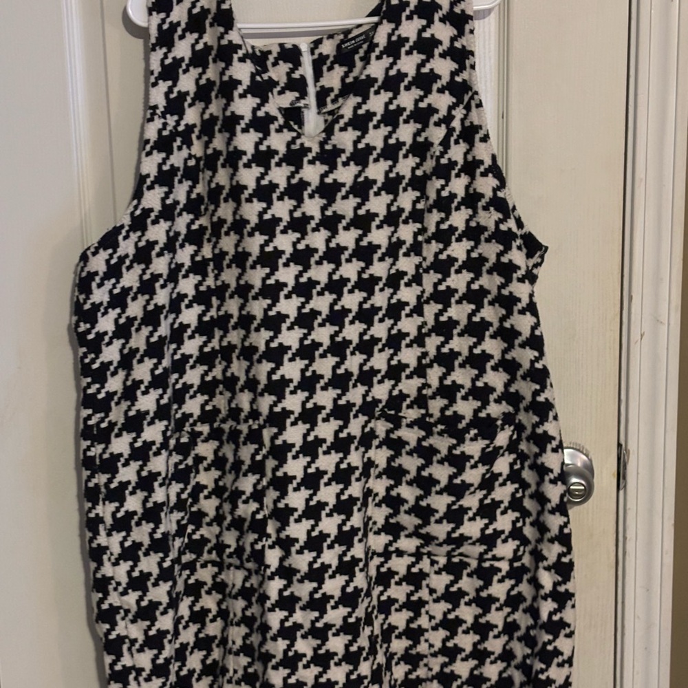 SHEIN Black and White Houndstooth Dress